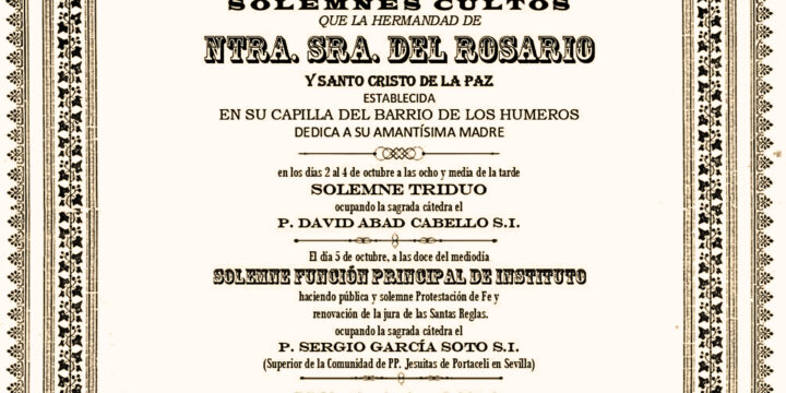Cultos en honor a Ntra. Sra. del Rosario